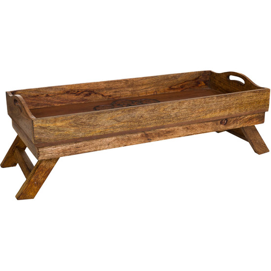 WOOD TRAY WITH LEGS image 0