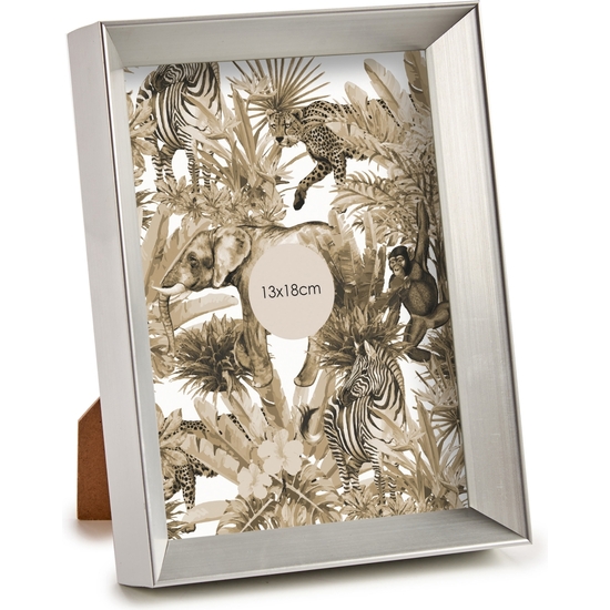 PORTAFOTO PLASTICO MOLDURA PLATA 13X18CM image 0