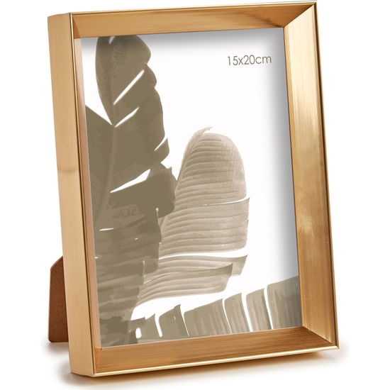PORTAFOTO PLASTICO MOLDURA ORO 15X20 CM image 0