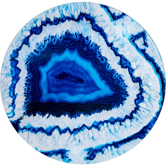 MESA CRISTAL EFECTO MÁRMOL AZUL 42X40 image 2