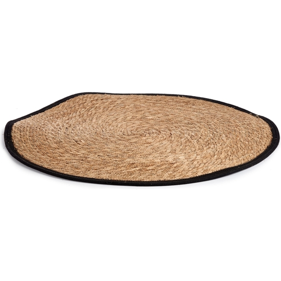 ALFOMBRAL FIBRA NATURAL BORDE NEGRO 80CM image 1