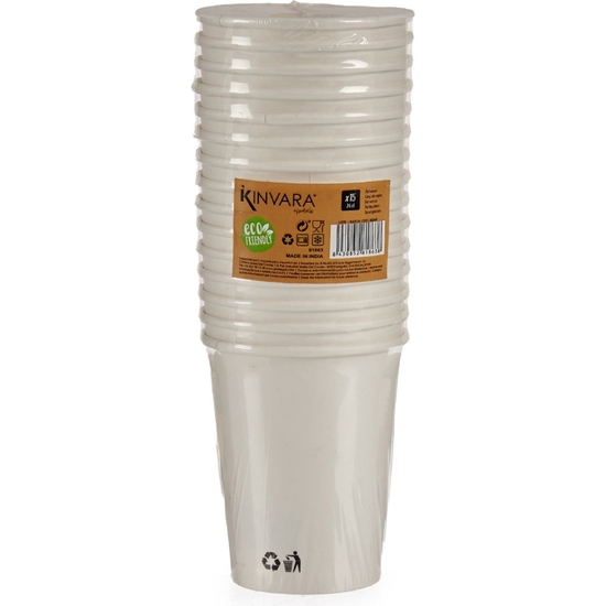 PACK 15 VASOS DESECHABLES ECO 250 ML.  image 1