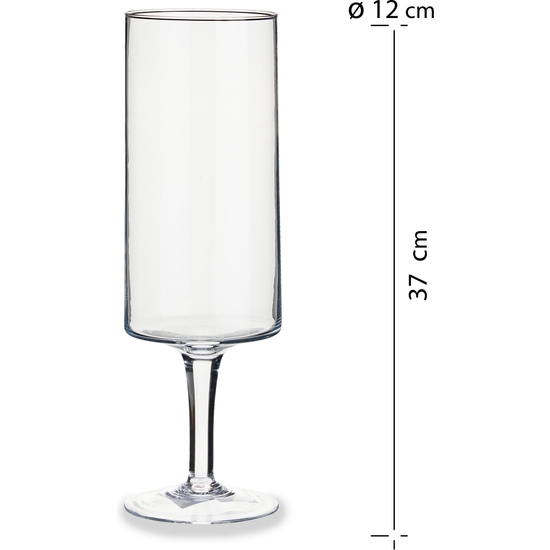 JARRÓN COPA CRISTAL 37X12 CM. image 2
