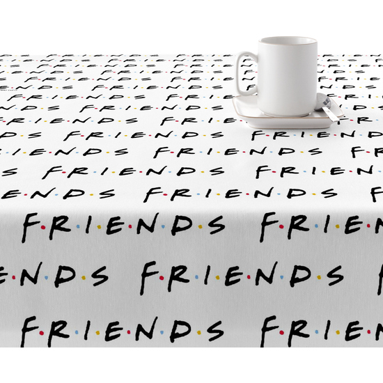 MANTEL RESINADO (TACTO PLASTIFICADO) ANTIMANCHAS MODELO FRIENDS WHITE image 1