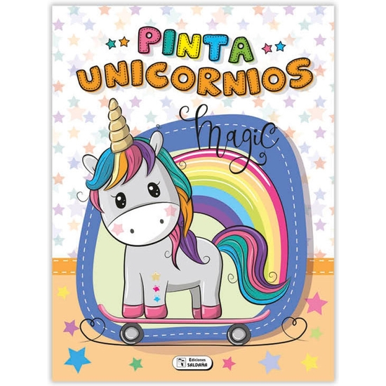 LIBRO COLOREAR UNICORNIOS 16 PÁGINAS 21X28 - 4 MODELOS image 0