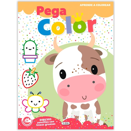 LIBRO COLOREAR PEGA Y COLOREA 16 PÁGINAS 21X28 image 0