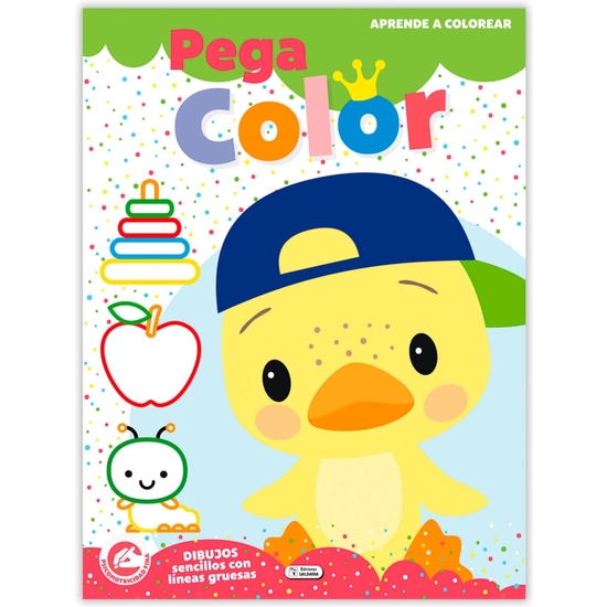 LIBRO COLOREAR PEGA Y COLOREA 16 PÁGINAS 21X28 image 1