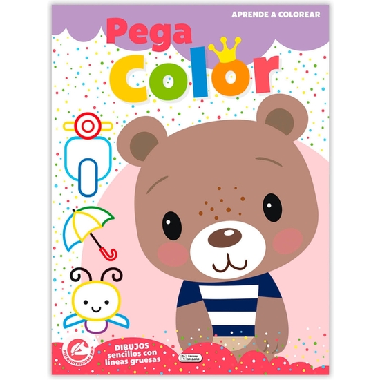 LIBRO COLOREAR PEGA Y COLOREA 16 PÁGINAS 21X28 image 3