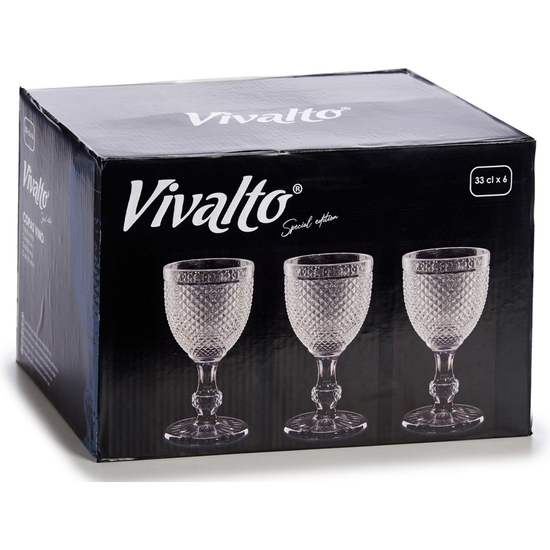 SET 6 COPAS PICOS CRISTAL GRIS 330 ML image 1