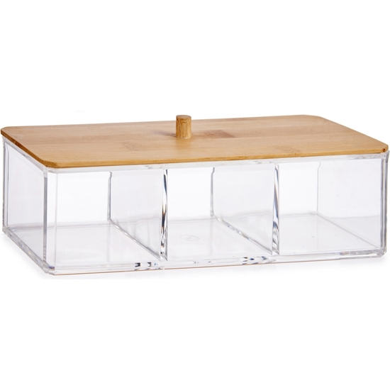 CAJA METRACRILATO-BAMBÚ ALMACENAJE 23X9X8 image 0