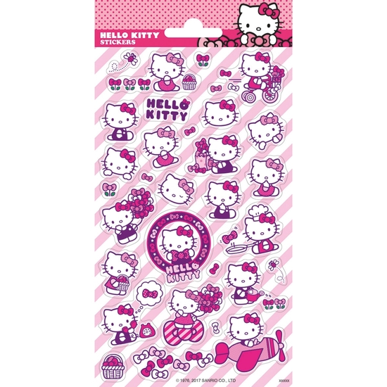 HELLO KITTY PACK DE PEGATINAS CON PURPURINA  image 0