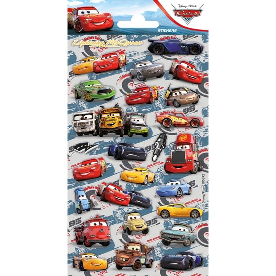 CARS PACK DE PEGATINAS CON PURPURINA  image 0