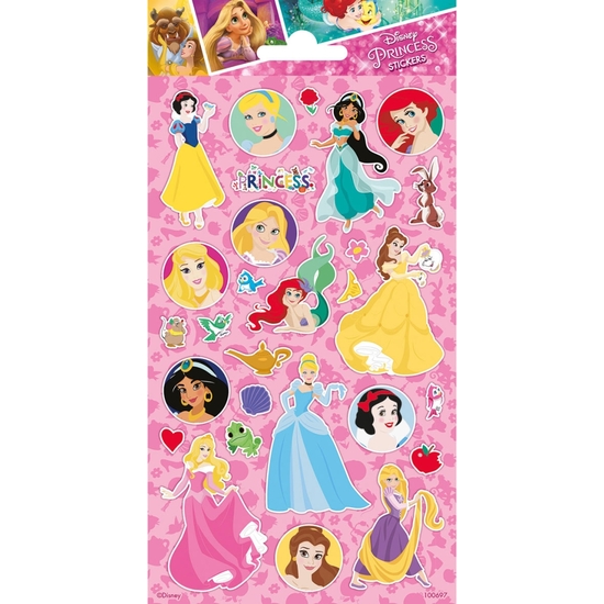 PRINCESAS DISNEY PACK DE PEGATINAS CON PURPURINA  image 0