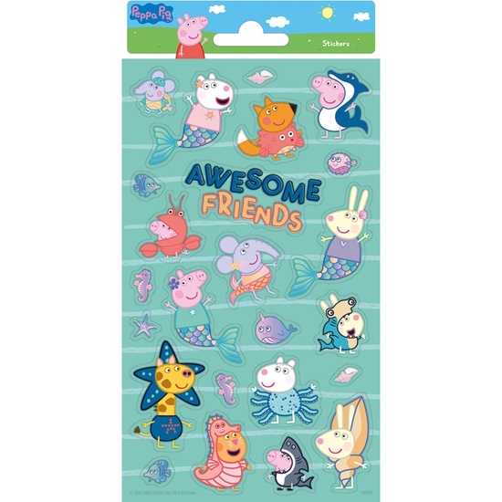 PEPPA PIG PACK DE PEGATINAS CON PURPURINA image 0