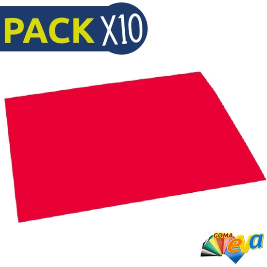 PACK 10 HOJAS GOMA EVA 40X60 ROJO image 0