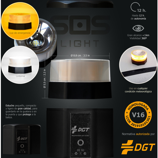 Señal v16 de preseñalización de peligro homologada dgt new arrivals