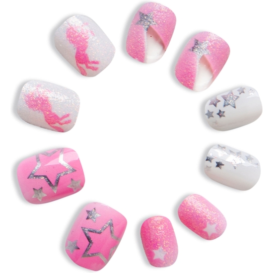 SET 10 UÑAS POSTIZAS UNICORNIO image 1