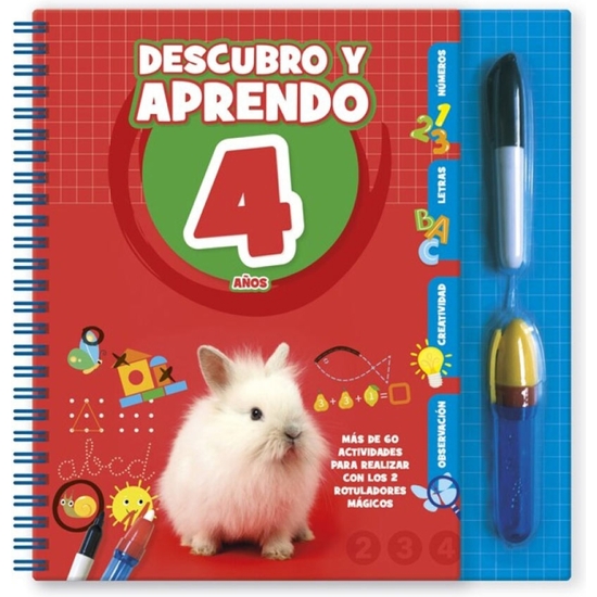 LIBRO EDUCATIVO ACTIVIDADES DESCUBRO Y APRENDO +4 AÑOS image 0