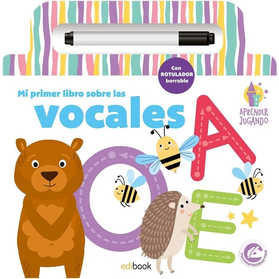 LIBRO PIZARRA EDUCATIVO VOCALES C/ROTULADOR BORRABLE image 0