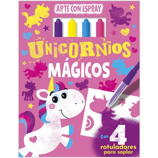 LIBRO ACTIVIDADES ARTE CON ESPRAY UNICORNIOS MÁGICOS image 0