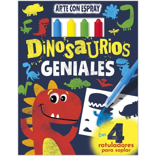 LIBRO ACTIVIDADES ARTE CON ESPRAY DINOSAURIOS GENIALES image 0