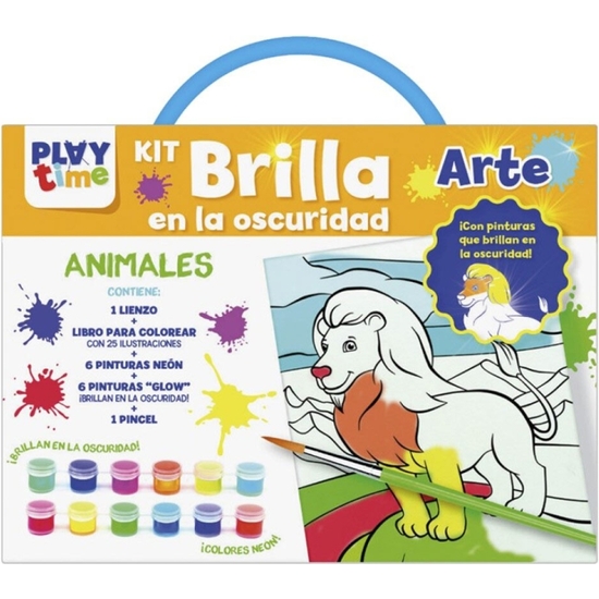 MALETÍN ARTÍSTICO BRILLA NEÓN ANIMALES image 0