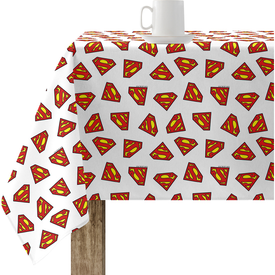 MANTEL RESINADO (TACTO PLASTIFICADO) ANTIMANCHAS MODELO SUPERMAN WHITE image 0