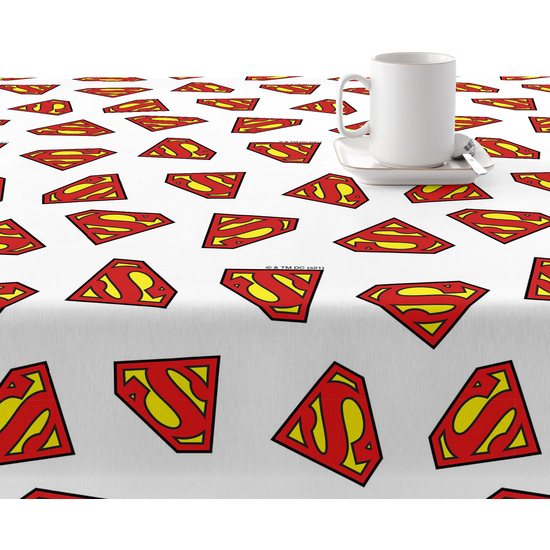 MANTEL RESINADO (TACTO PLASTIFICADO) ANTIMANCHAS MODELO SUPERMAN WHITE image 1