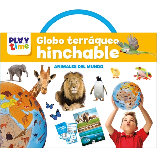 MALETÍN EDUCATIVO GLOBO TERRÁQUEO HINCHABLE ANIMALES image 0