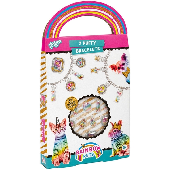 RAINBOW PETS SET CREATIVO PULSERAS+ CHARMS+STICKERS 13X24 image 0