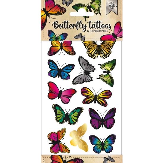 BLISTER TATOOS 10X20 CM MARIPOSA METALLIC image 0