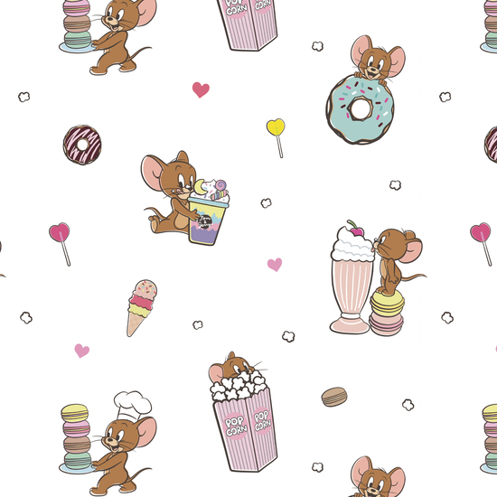 MANTEL RESINADO (TACTO PLASTIFICADO) ANTIMANCHAS MODELO YUMMY TOM JERRY 4 WHITE image 3