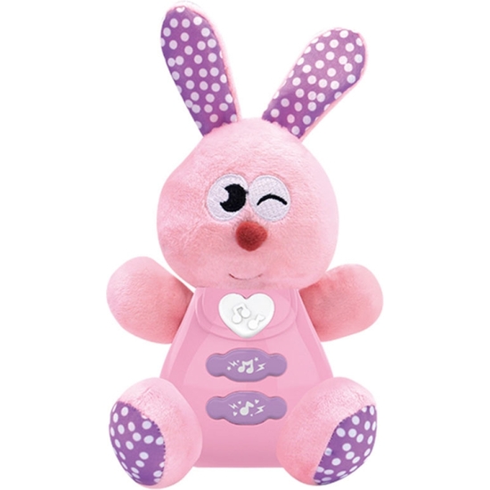 PELUCHE CONEJO MÚSICA Y LUZ 22 CM image 0