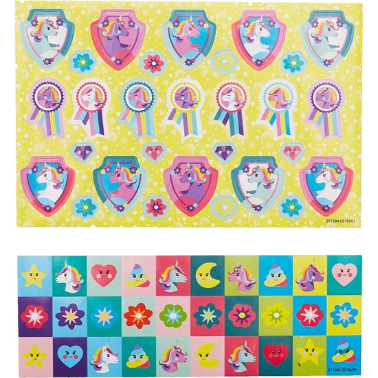 UNICORNIO CAJAS CON PEGATINAS STICKERS TOTUM image 1