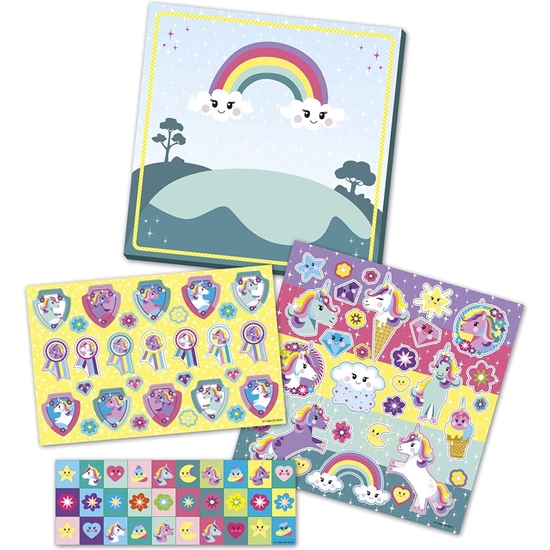 UNICORNIO CAJAS CON PEGATINAS STICKERS TOTUM image 2