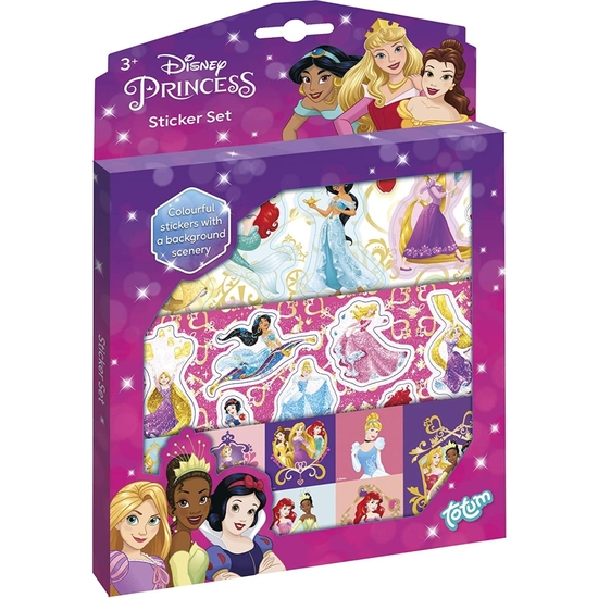 PRINCESAS DISNEY CAJAS CON PEGATINAS STICKERS TOTUM image 0