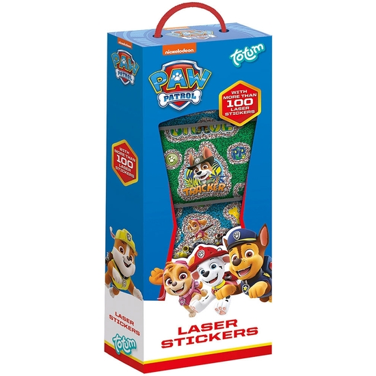 PATRULLA CANINA CAJA 4 ROLLOS 350 STICKERS PEGATINAS TOTUM image 0
