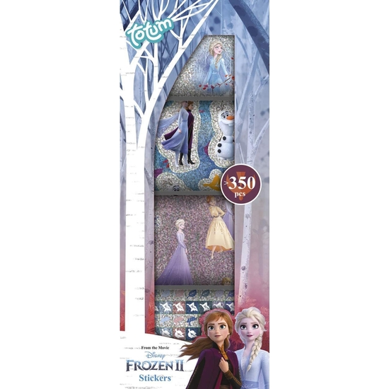 FROZEN CAJA 4 ROLLOS 350 STICKERS PEGATINAS TOTUM image 2