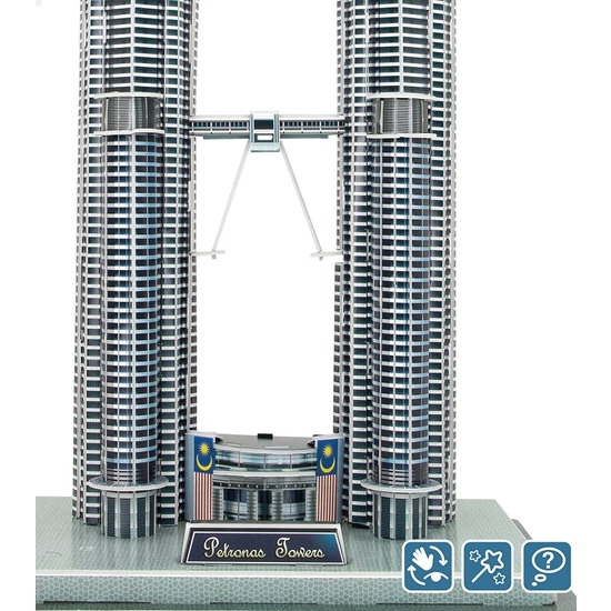 PUZZLE 3D TORRES PETRONAS 72 PIEZAS 51X27X20 image 4