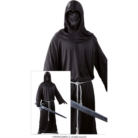 DISFRAZ ADULTO HORROR SHOP TRAJE NEGRO TALLA 52-54 image 0