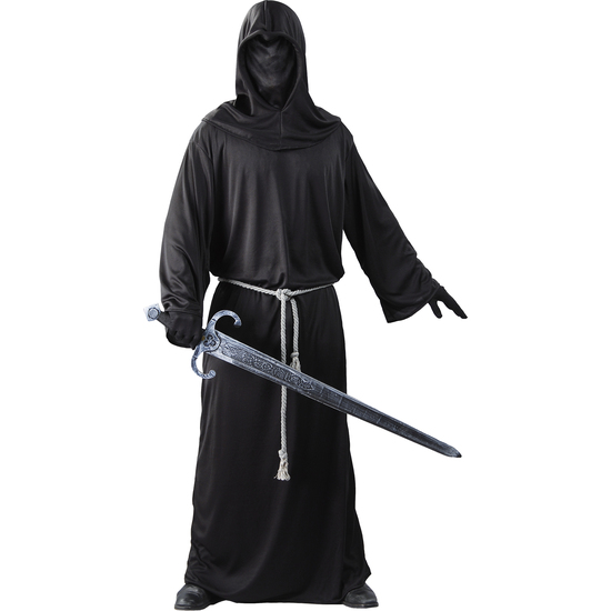 DISFRAZ ADULTO HORROR SHOP TRAJE NEGRO TALLA 52-54 image 1