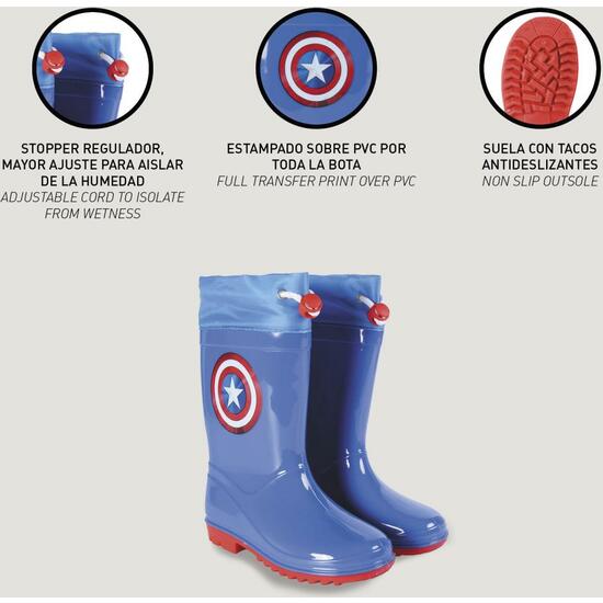 BOTAS LLUVIA PVC AVENGERS BLUE image 5