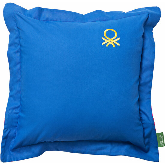 CUSHION 40X40 CM 300GR, 100% COTTON BLUE-MULTICOLOR LOGO CASA BENETTON image 1