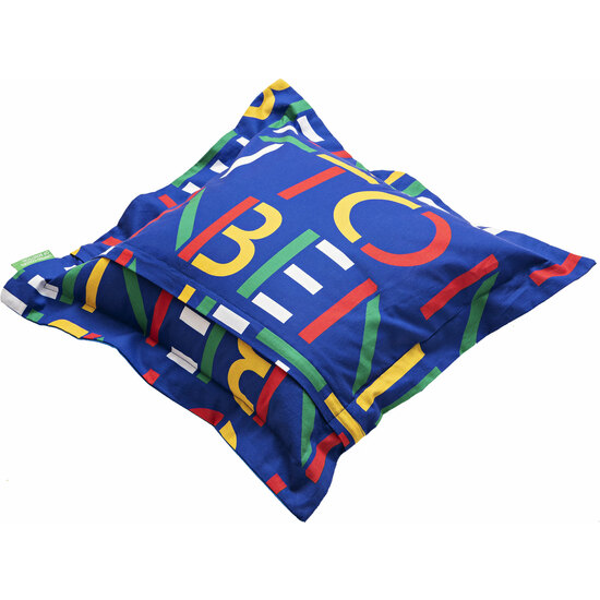 CUSHION 40X40 CM 300GR, 100% COTTON BLUE-MULTICOLOR LOGO CASA BENETTON image 2