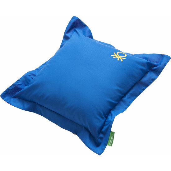 CUSHION 40X40 CM 300GR, 100% COTTON BLUE-MULTICOLOR LOGO CASA BENETTON image 3