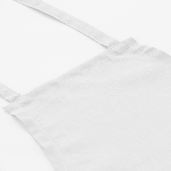 DELANTAL SIN BOLSILLO 100% LINO BLANCO image 2