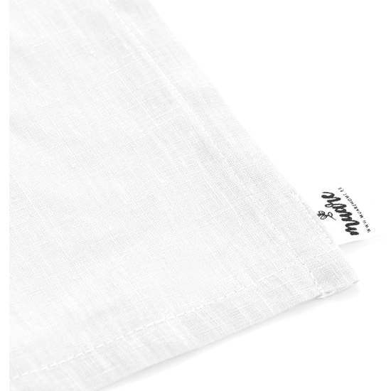 DELANTAL SIN BOLSILLO 100% LINO BLANCO image 3