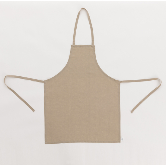 DELANTAL SIN BOLSILLO 100% LINO TAUPE image 0