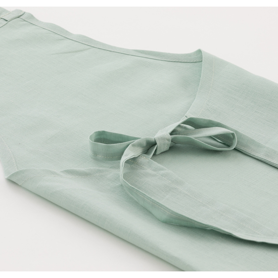 DELANTAL SIN BOLSILLO 100% LINO AQUA image 1