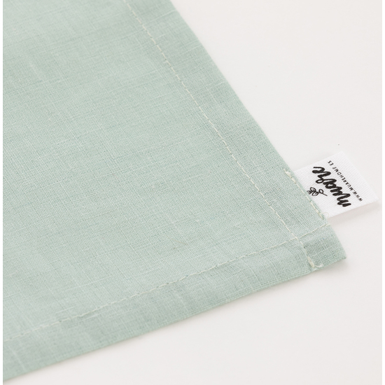DELANTAL SIN BOLSILLO 100% LINO AQUA image 3